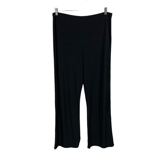 ASOS COLLUSION Wide Leg Pull On Pants Black Stretch High Rise 14 - Picture 1 of 6